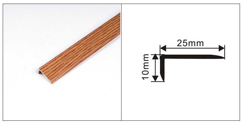24*10mm PVC L-shaped Laminate Flooring Edge Strips