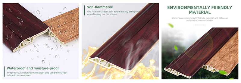 68*17mm PVC Lamb's Tongue Skirting Board