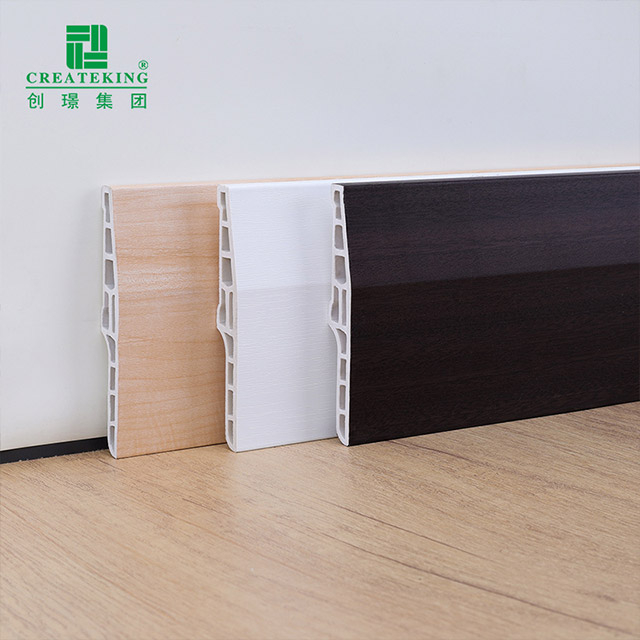 100*15mm Chamfered Hollow PVC Skirting Board