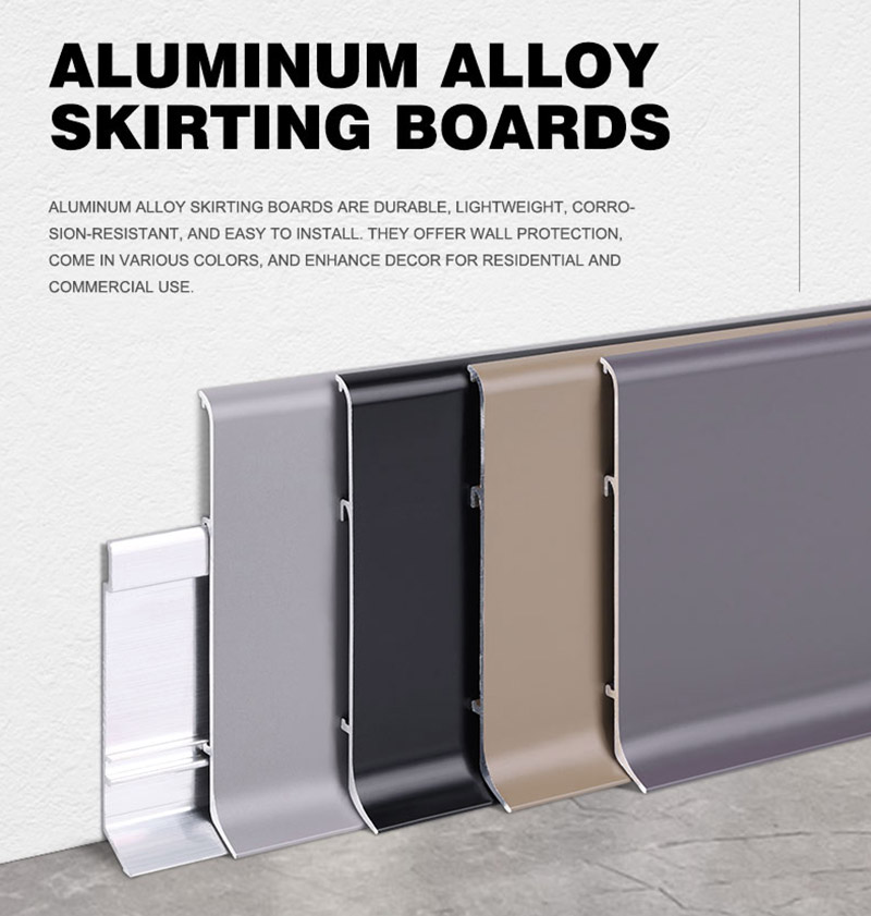 80*11mm Aluminium Floor Skirting