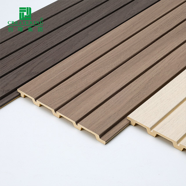 170*11mm Wood Finish PVC Fluted Wall Panels