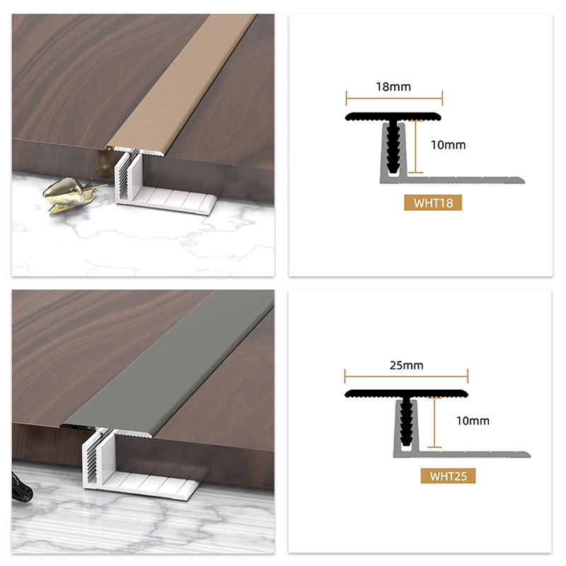 25*11.3mm T-shaped Aluminum Alloy Floor Moldings