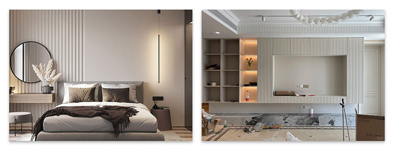 Arc fluted wall panels