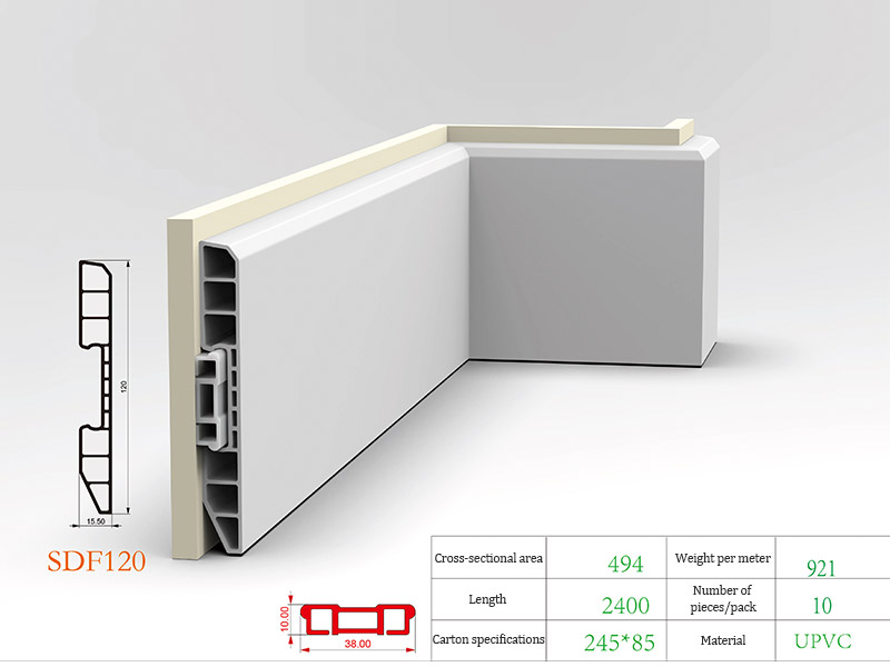 120*15.5mm SPC Baseboard