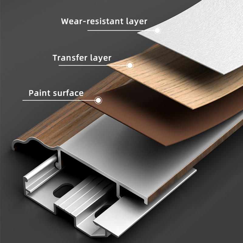 50*12mm French-style aluminum alloy skirting board