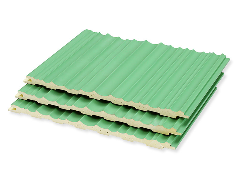 solid wave-shaped fluted wall panels 