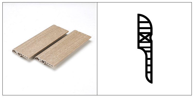 70*15mm PVC Pencil Round Skirting Board