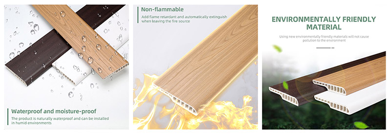 95*15mm PVC Pencil Round Skirting Board