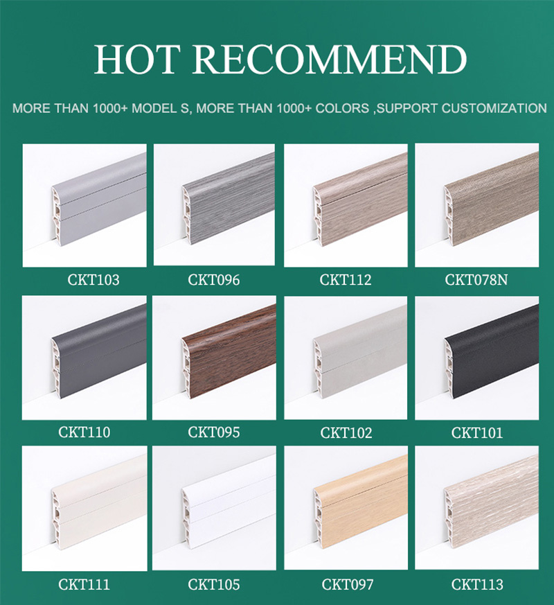 50*12mm PVC Hidden Nail Skirting Board