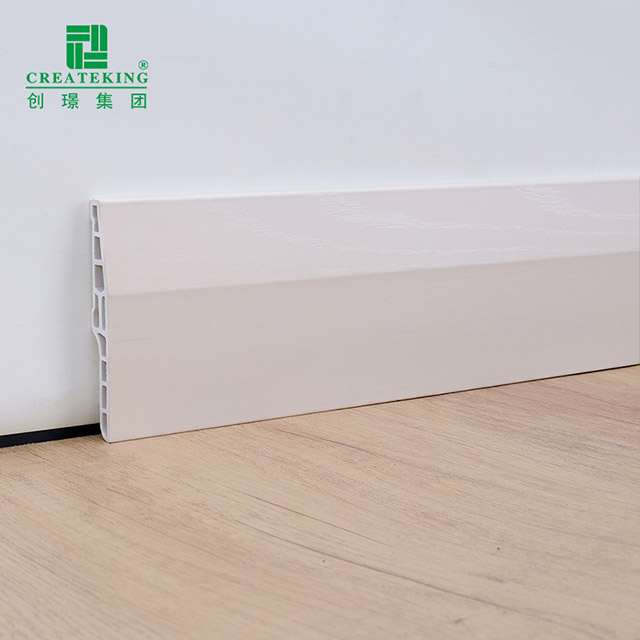 100*15mm Chamfered Hollow PVC Skirting Board