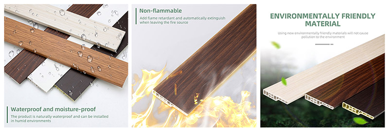70*12mm SPC Square Skirting Board