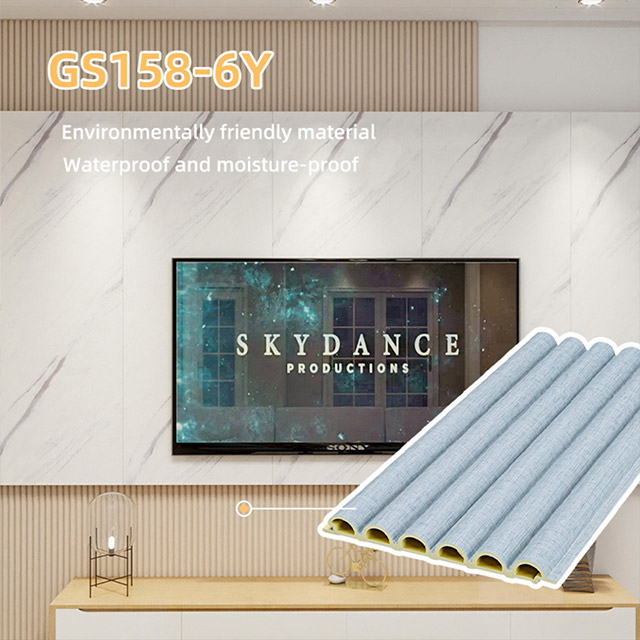 158*15mm Semicircle Design WPC Wall Panel