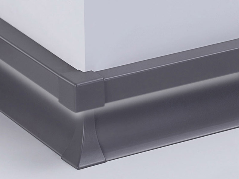 80*9mm LED Aluminium Skirting Board