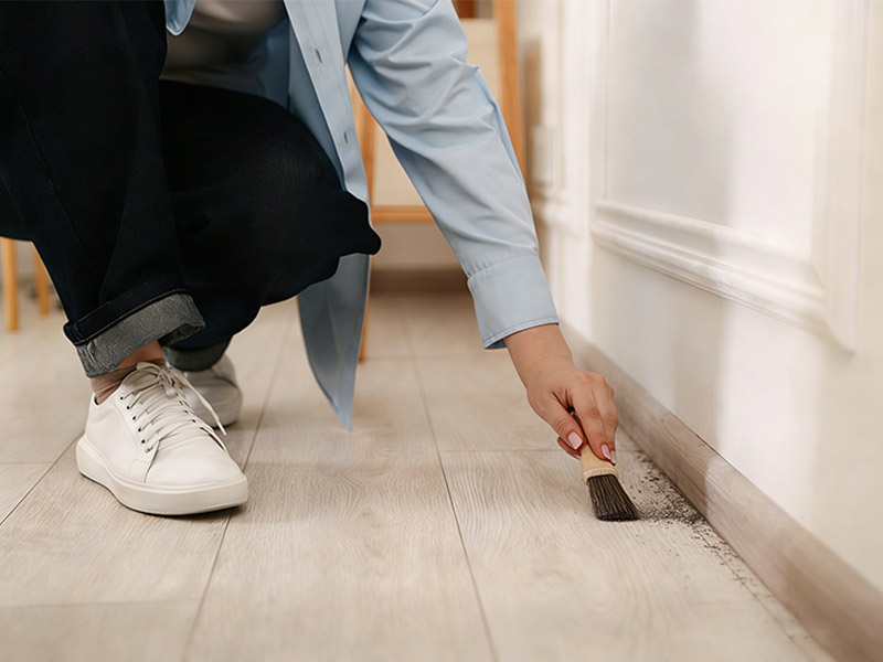 clean baseboards