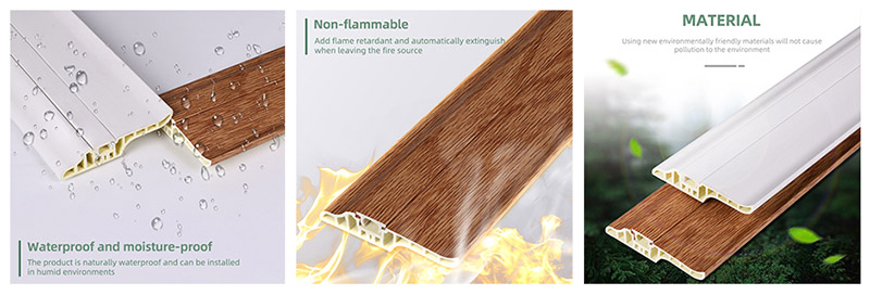 68*17mm PVC Hidden Nail Skirting Board