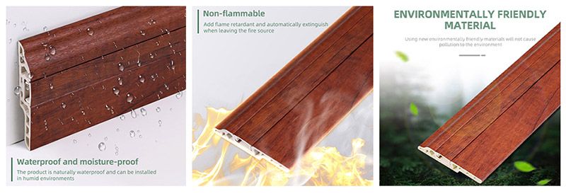 80*14mm PVC Hidden Nail Skirting Line