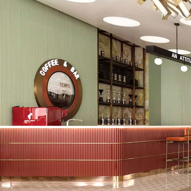 158*15mm Semicircle Design WPC Wall Panel