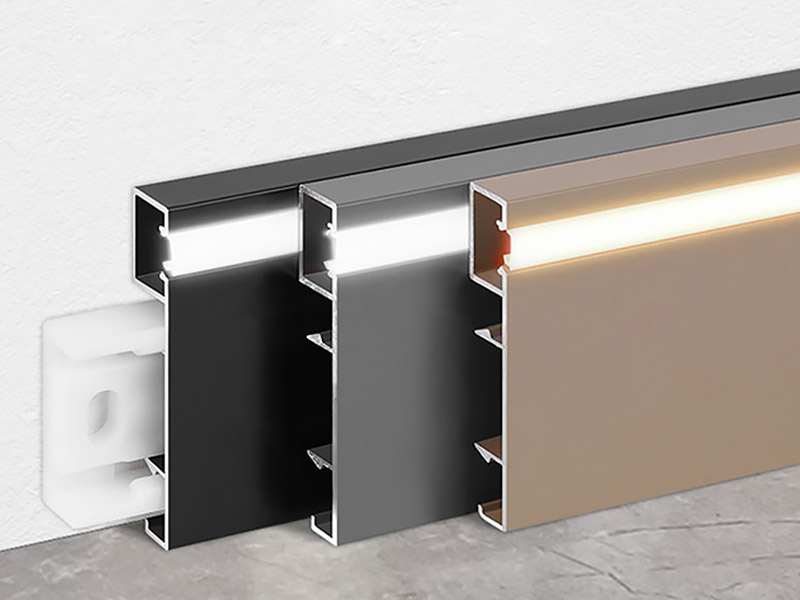 80*9mm LED Aluminum Alloy Skirting Board