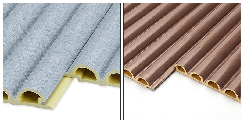 158*15mm Semicircle Design WPC Wall Panel