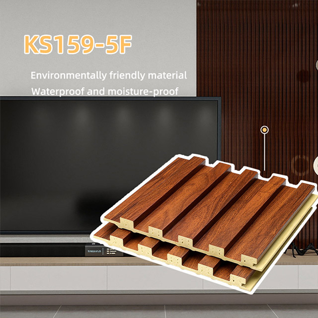159*12mm Wood-grain Fluted Solid Wall Panels