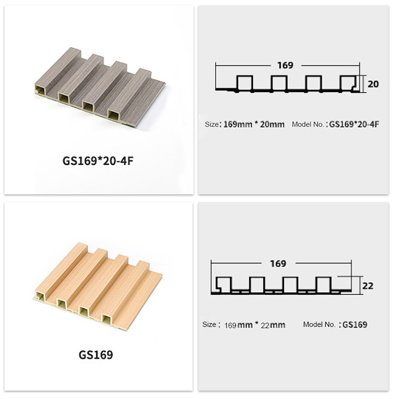 169*20mm Hollow PVC Wall Panels