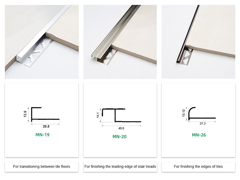 Aluminum Alloy Curved Tile Trim
