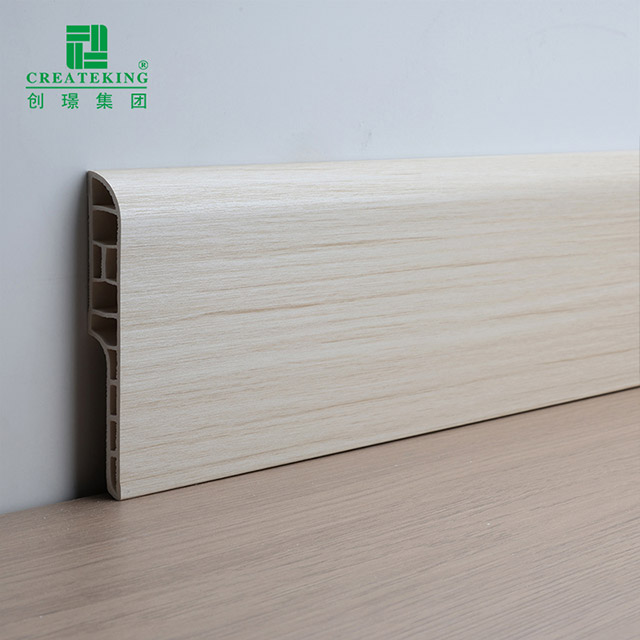 100*15mm PVC Wood Grain Hollow Baseboard