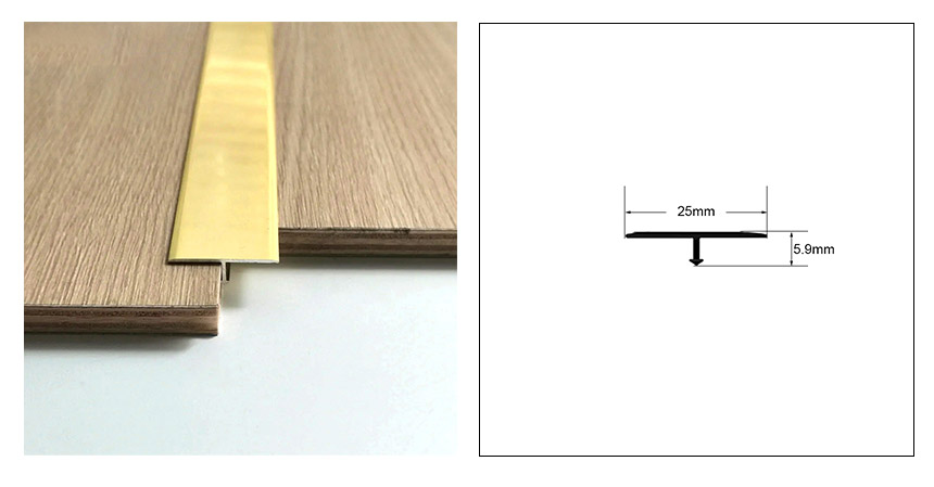 T-shaped Aluminum Alloy Floor Trim