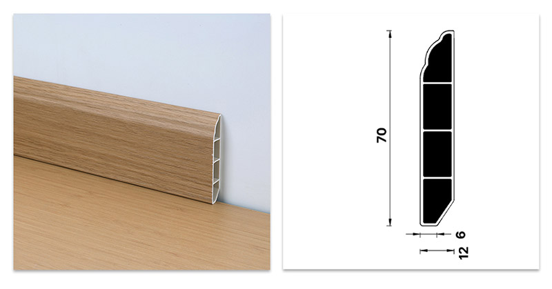 Wood-grain Waterproof Skirting Board