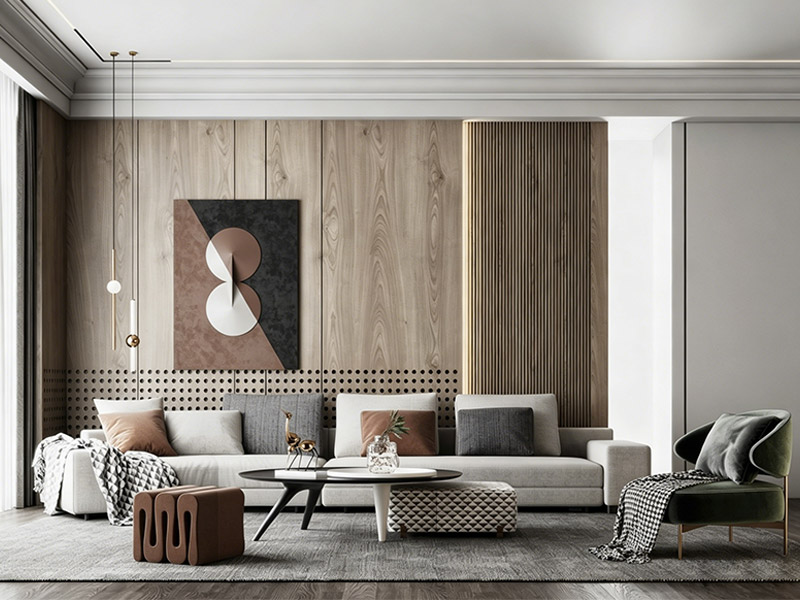 Solid wood wall panelling