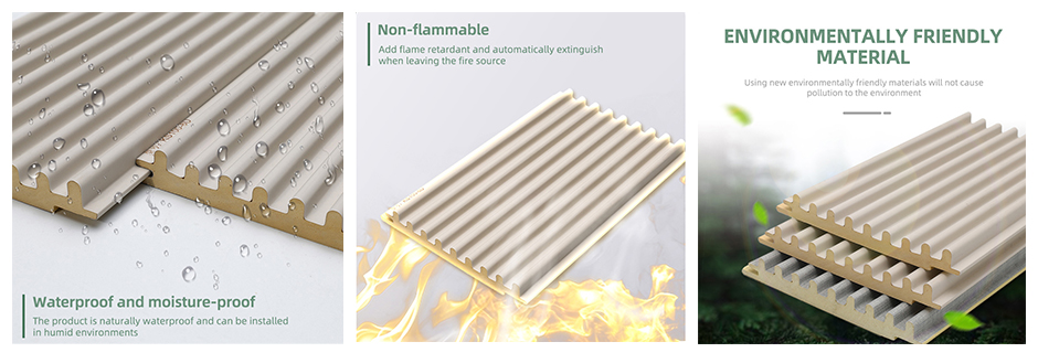 99.5*15mm Half-round Solid Fluted Wall Panels