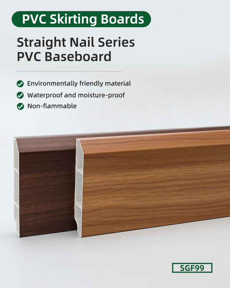 99*19mm PVC Hollow Skirting Board