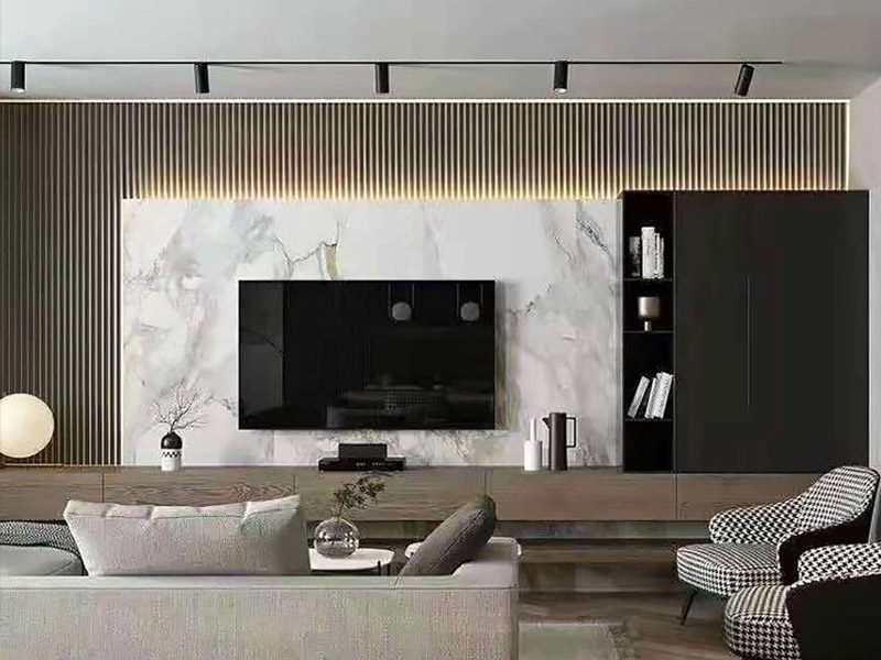 WPC slat grilles and PVC wall panels