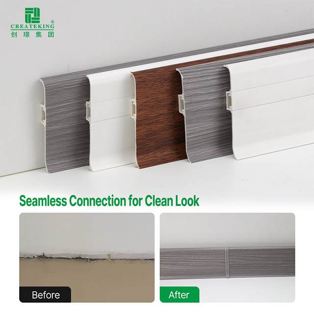 70*15mm PVC Floor Skirting with Accessories