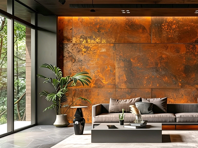Metal wall panelling