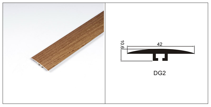 42*6.6mm PVC Wood Effect Door Threshold Strip