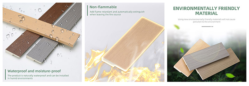 60*12mm Solid PVC Skirting Board