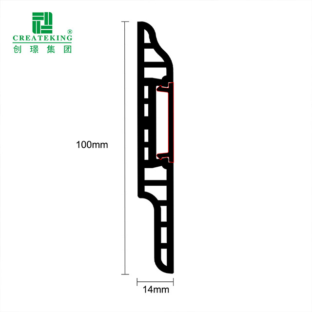 100*14mm PVC Hidden Nail Skirting Board