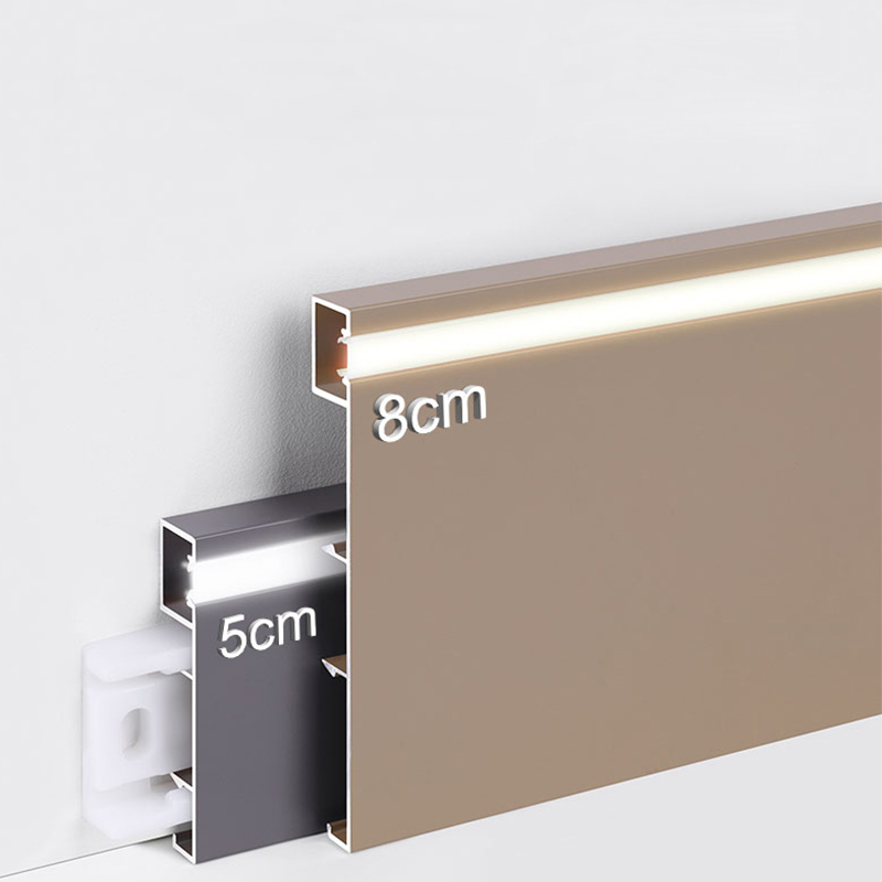 80*9mm LED Aluminum Alloy Skirting Board