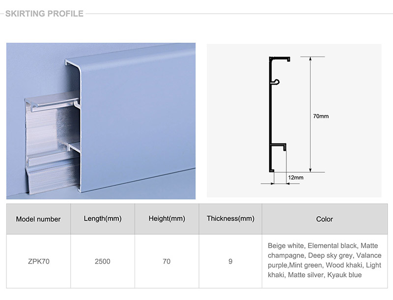 70*9mm Metal Baseboard