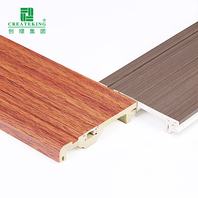 Waterproof Wood Texture Surface WPC Skirting