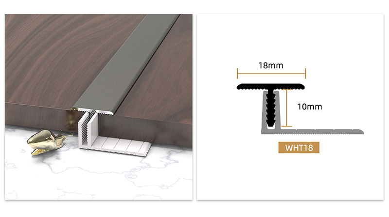 18*11.4mm T-shaped Aluminum Alloy Edge Trim