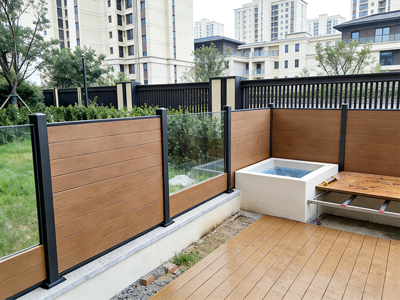 WPC wall panels are used in courtyard fences