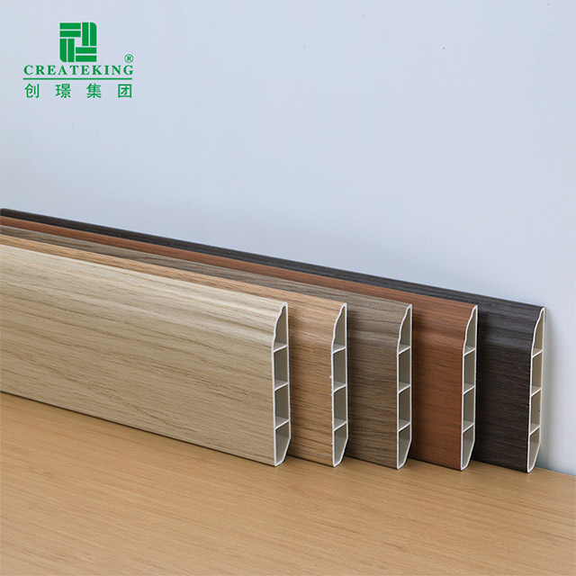 70*12mm Wood-grain Waterproof Skirting Board