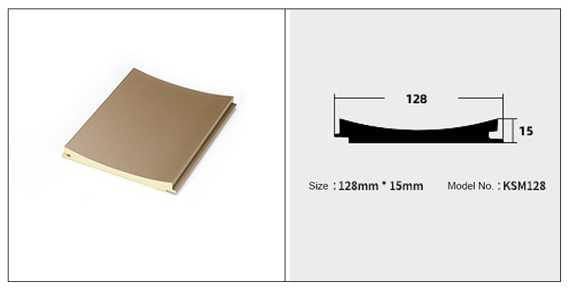 128*15mm Wave-shaped Inner Arc Fluted Wall Panels