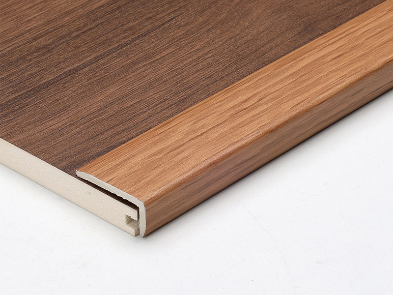 L-shaped wooden floor edging strips