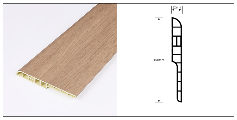 100*12mm PVC Pencil Skirting Board