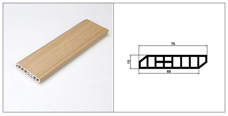 75*15mm PVC Skirting Board