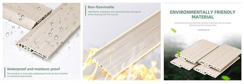 80*14mm PVC Lamb's Tongue Skirting Board