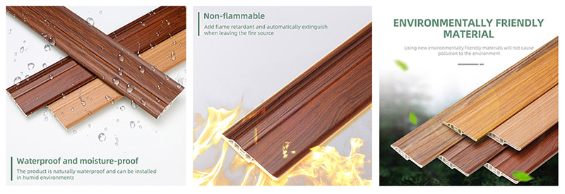 68*16mm Multifunctional PVC Skirting Board